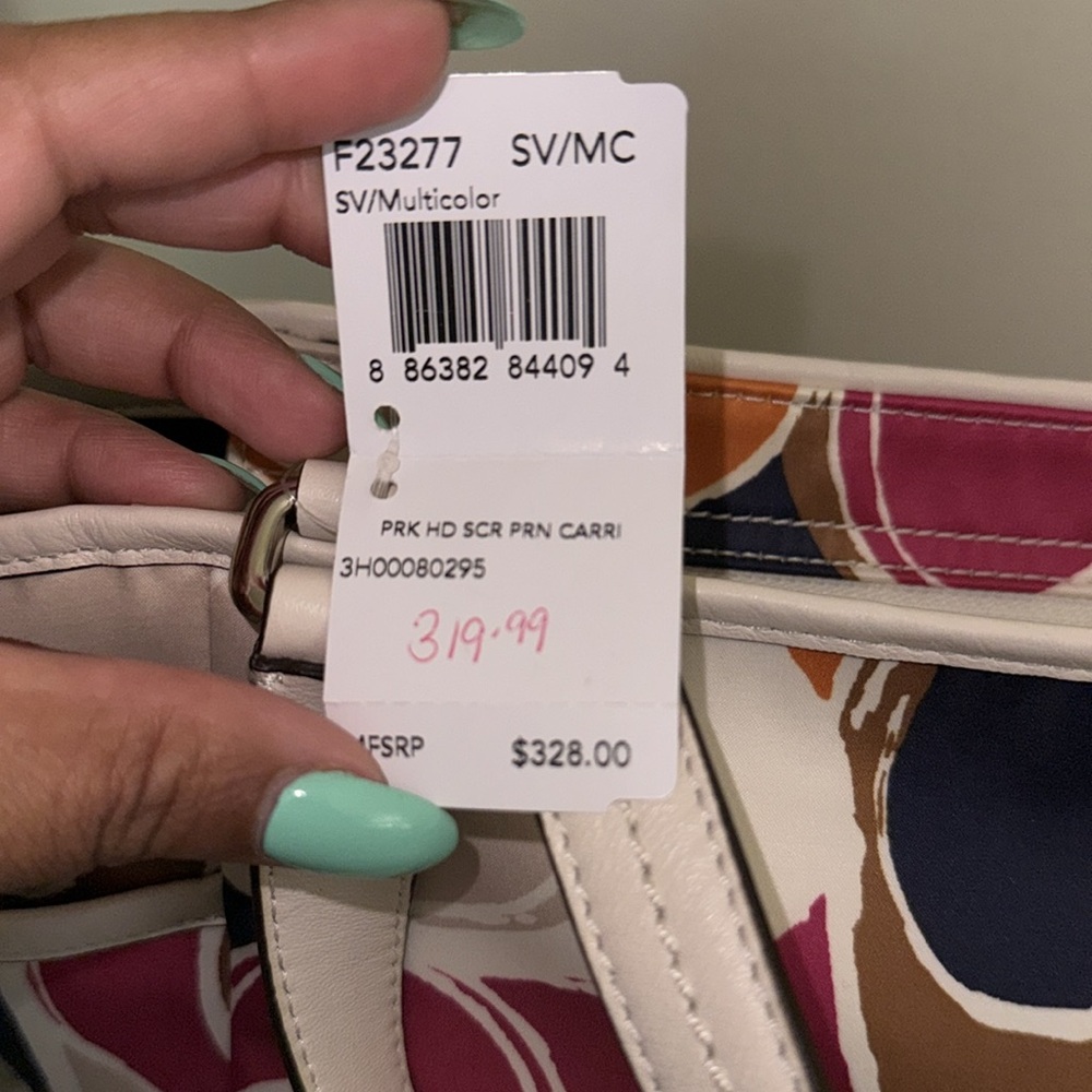 Coach Signature Multi-Color Canvas & Leather Tote Bag - F23277 NWT - Picture 9 of 10
